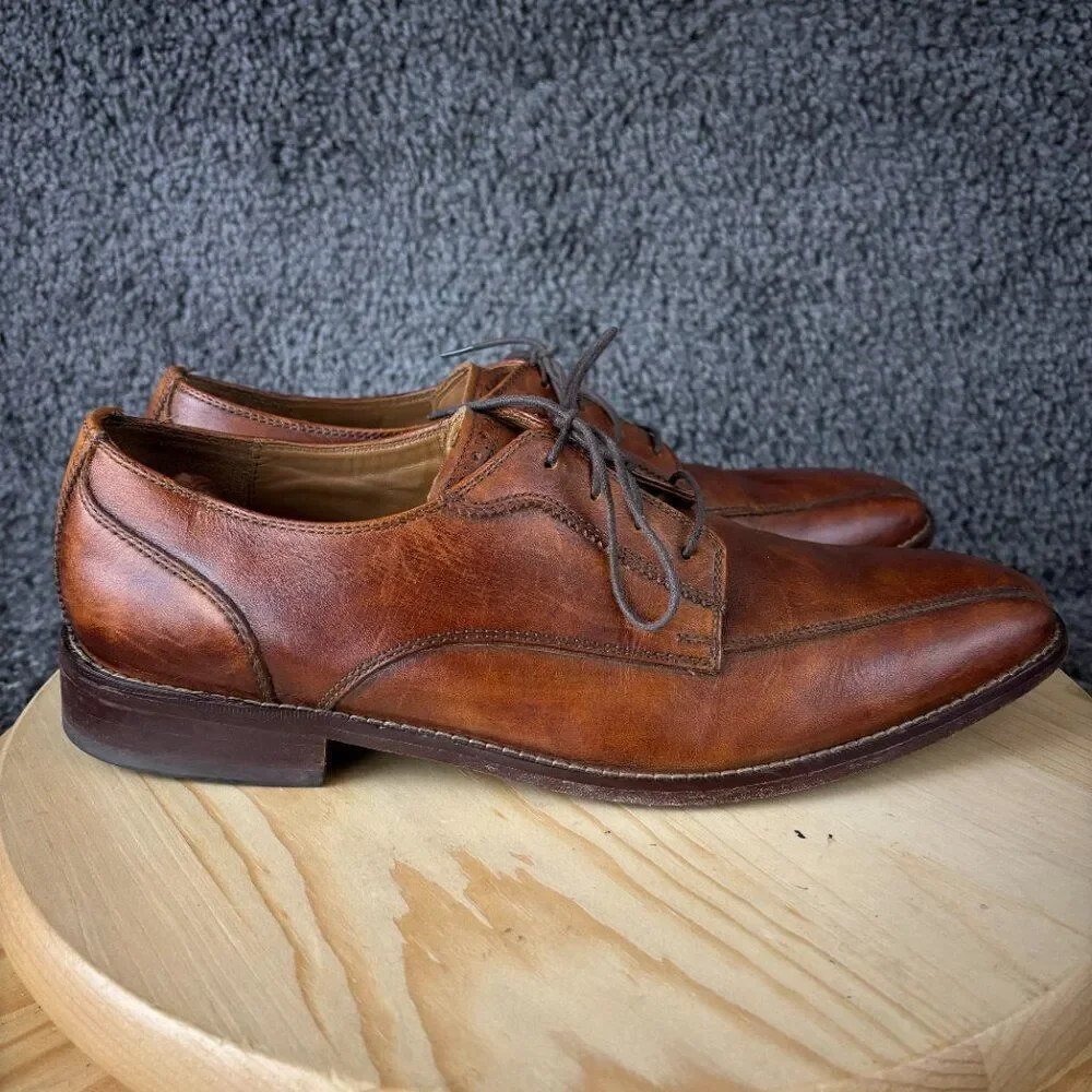Cole Haan Giraldo II Bike Toe Derby Mens 12 Brown Brogue Oxford Dress Shoe Grand
